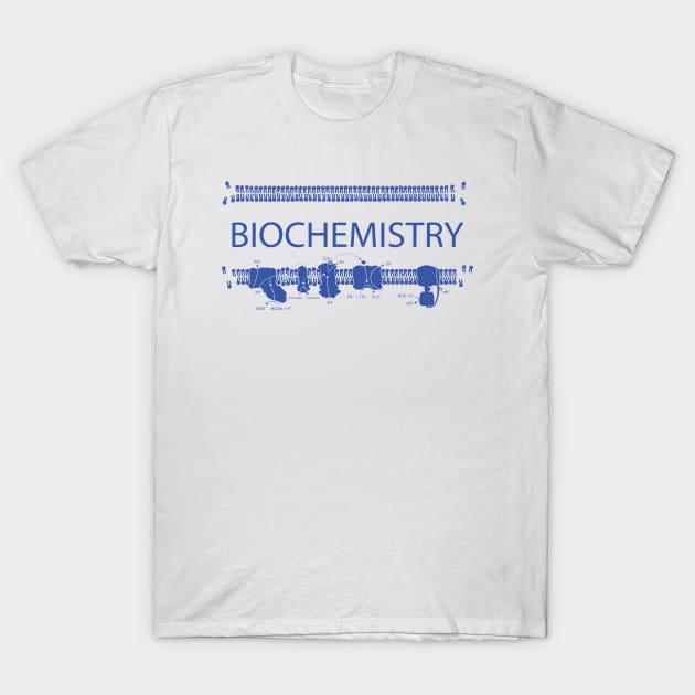 Biochemistry (Blue Print) T-Shirt by csunasbmbchapter